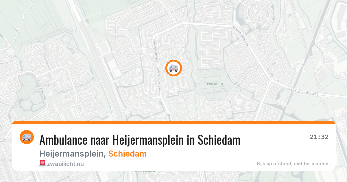 Ambulance naar Heijermansplein in Schiedam — 20 jul 2026