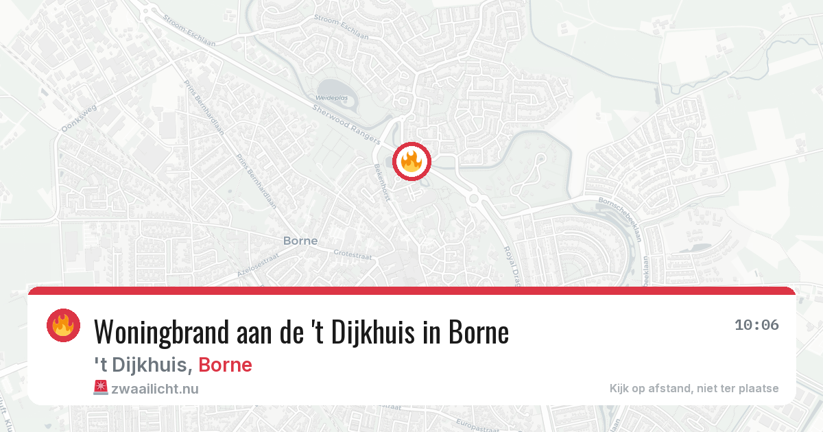 Woningbrand aan de 't Dijkhuis in Borne — 3 apr 2026
