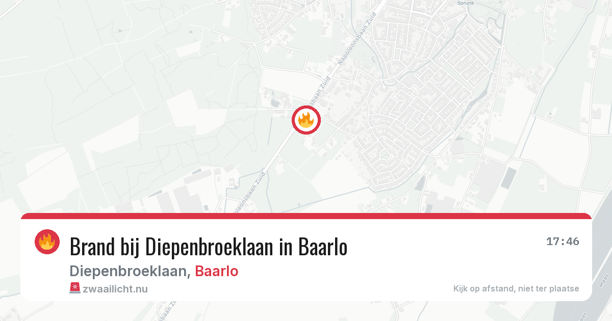 Brand bij Diepenbroeklaan in Baarlo — 12 mei 2026
