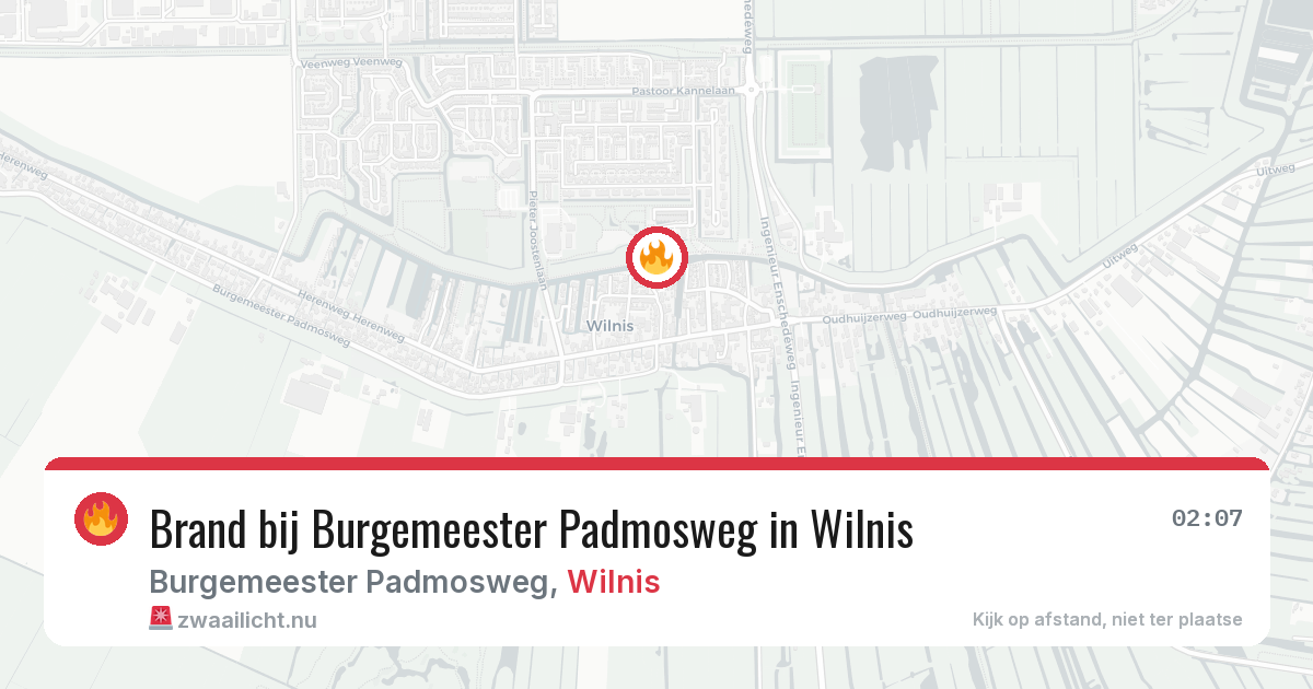 Brand bij Burgemeester Padmosweg in Wilnis — 30 apr 2026