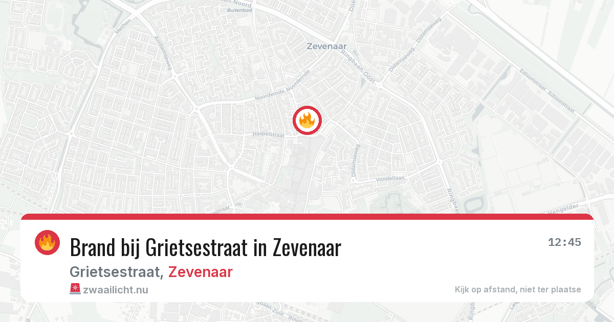 Brand bij Grietsestraat in Zevenaar — 20 mrt 2026