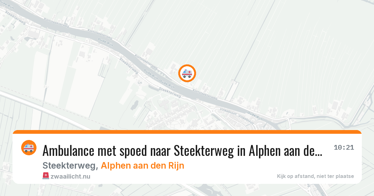 Ambulance met spoed naar Steekterweg in Alphen aan den Rijn — 6 apr 2026