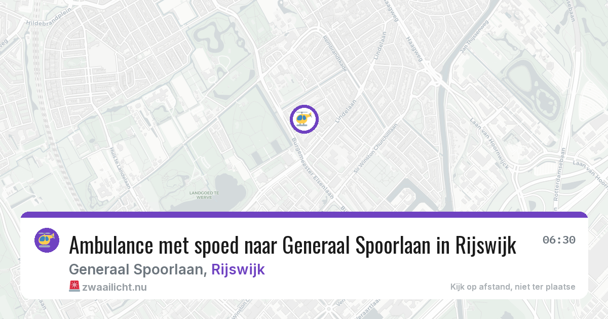 Ambulance met spoed naar Generaal Spoorlaan in Rijswijk — 15 feb 2026