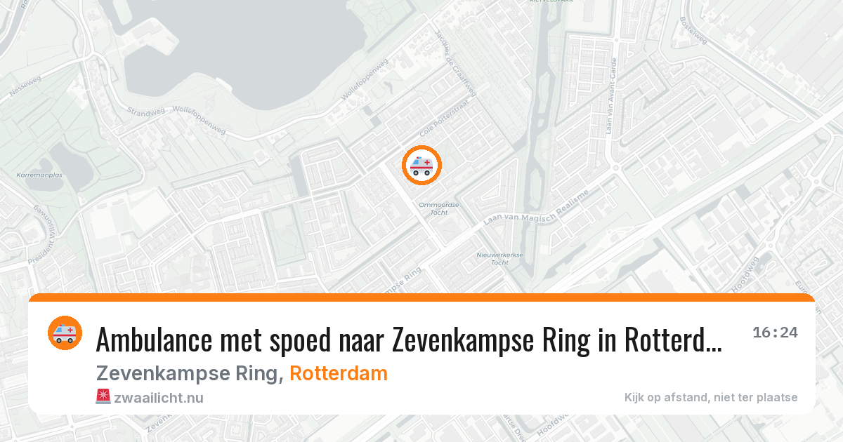 Ambulance met spoed naar Zevenkampse Ring in Rotterdam — 27 mei 2026