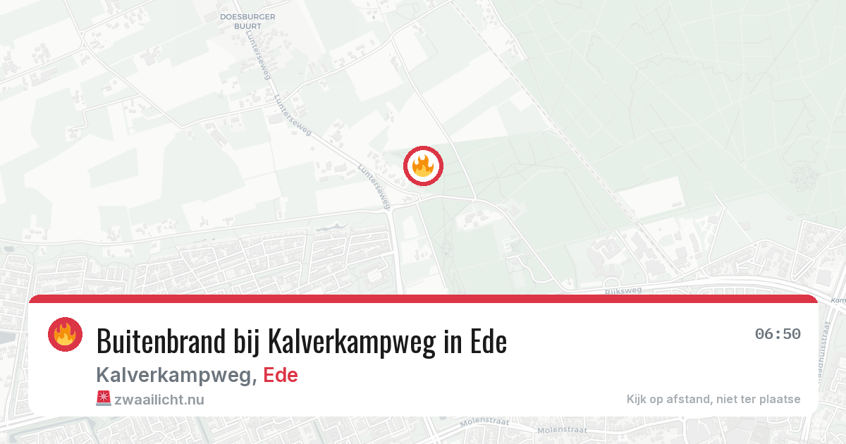 Buitenbrand bij Kalverkampweg in Ede — 18 jul 2026