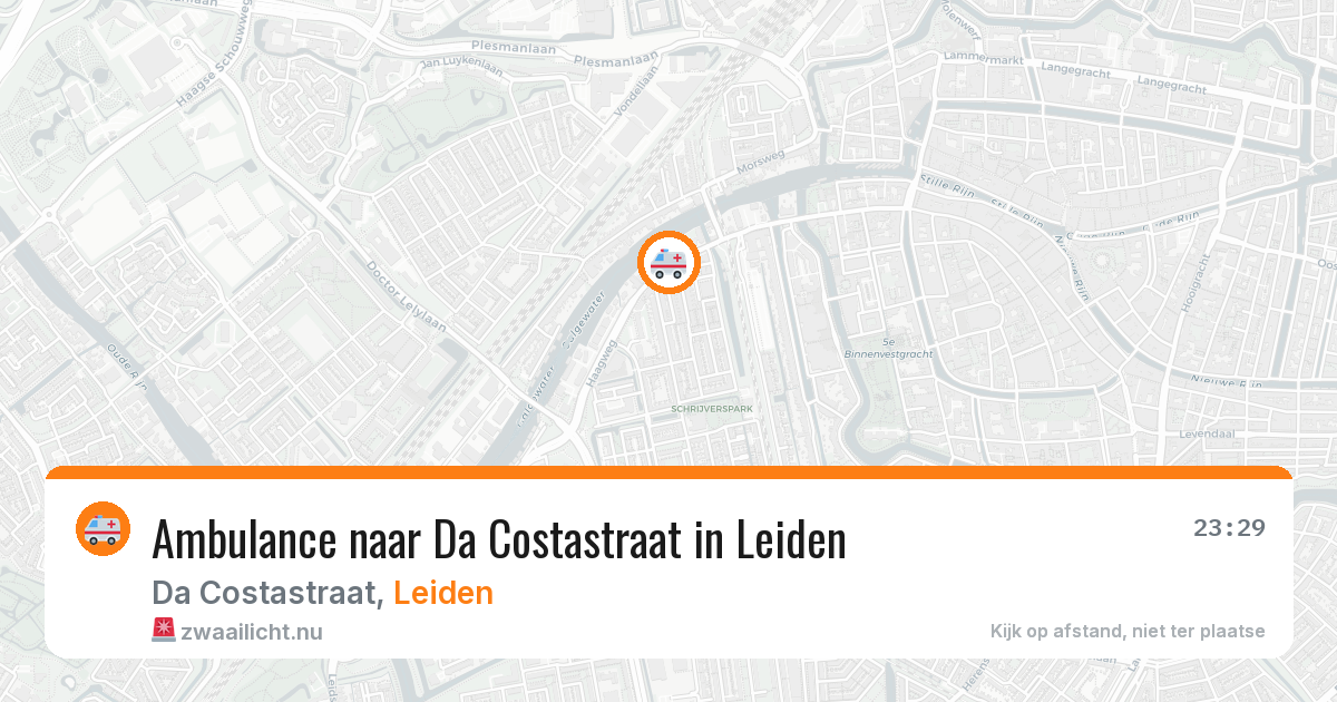 Ambulance naar Da Costastraat in Leiden — 25 jul 2026