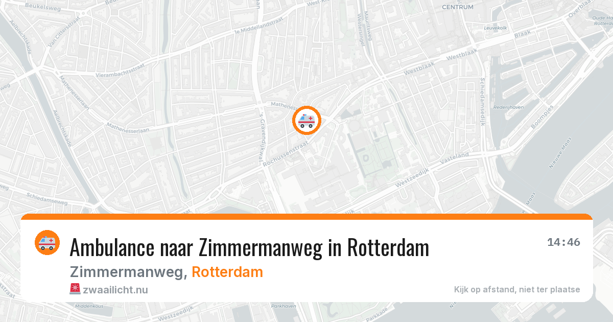 Ambulance naar Zimmermanweg in Rotterdam — 13 mei 2026