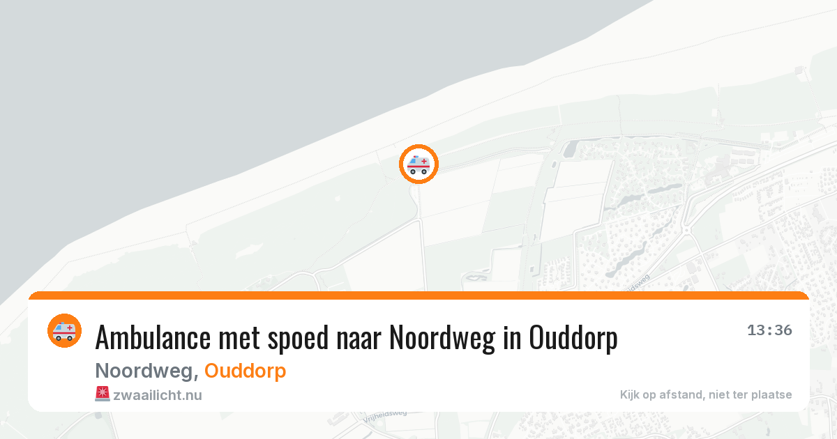 Ambulance met spoed naar Noordweg in Ouddorp — 19 jul 2026