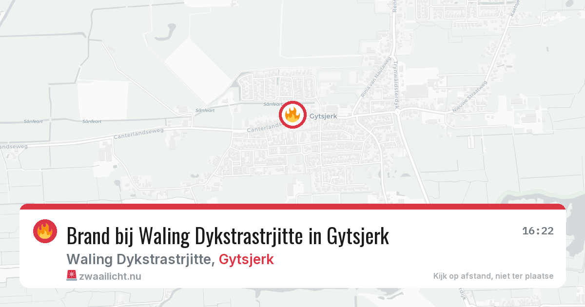 Brand bij Waling Dykstrastrjitte in Gytsjerk — 6 feb 2026