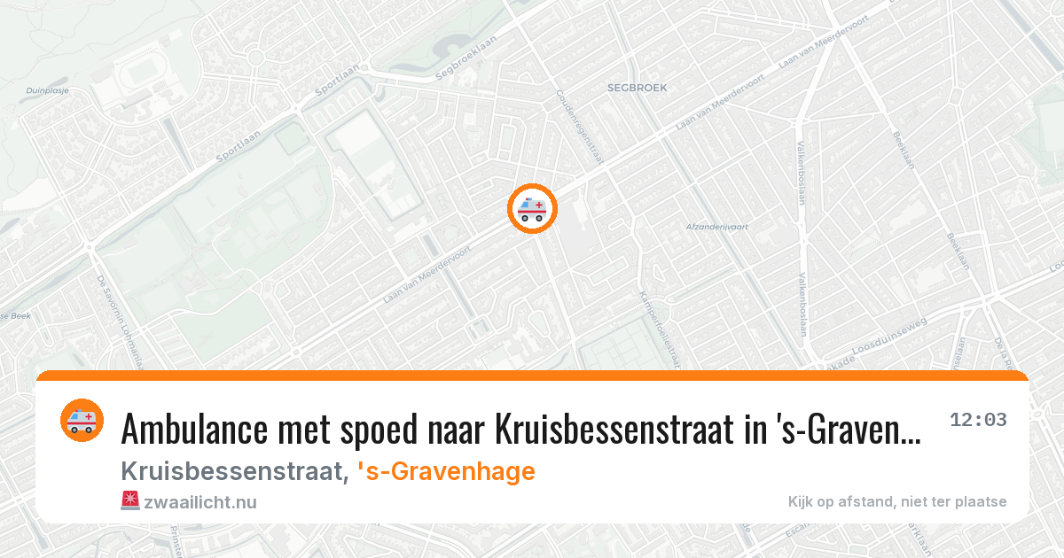 Ambulance met spoed naar Kruisbessenstraat in 's-Gravenhage — 2 jun 2026