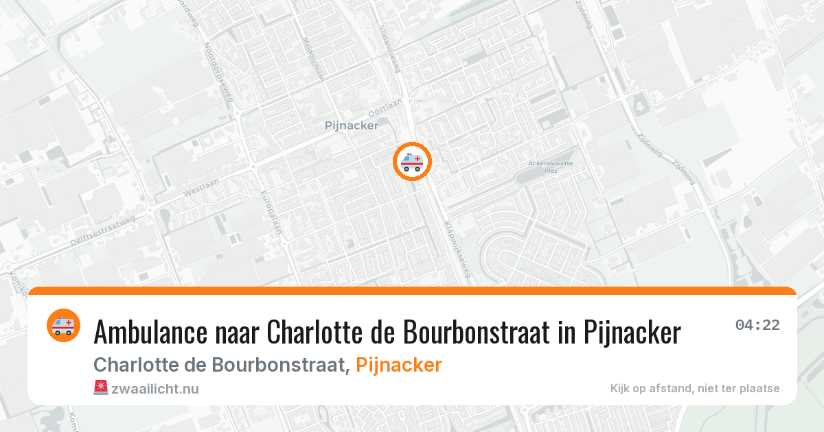 Ambulance naar Charlotte de Bourbonstraat in Pijnacker — 12 jul 2026