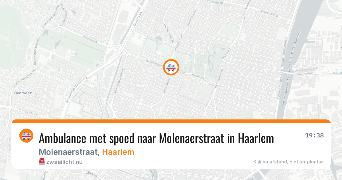 Ambulance met spoed naar Molenaerstraat in Haarlem — 15 jul 2026