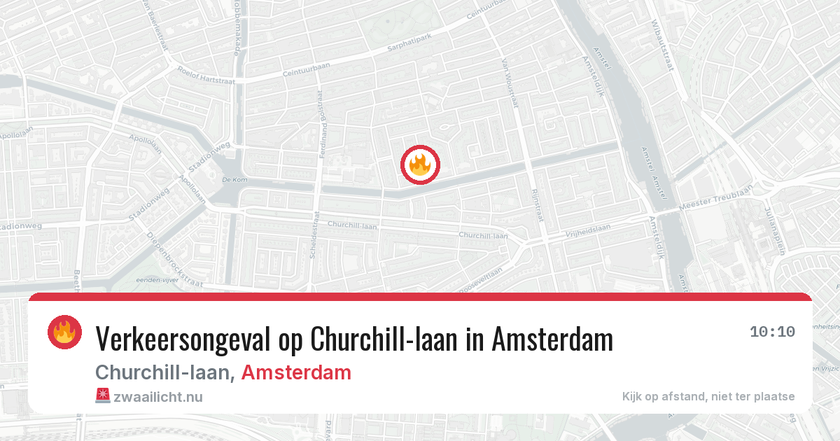Verkeersongeval op Churchill-laan in Amsterdam — 1 apr 2026