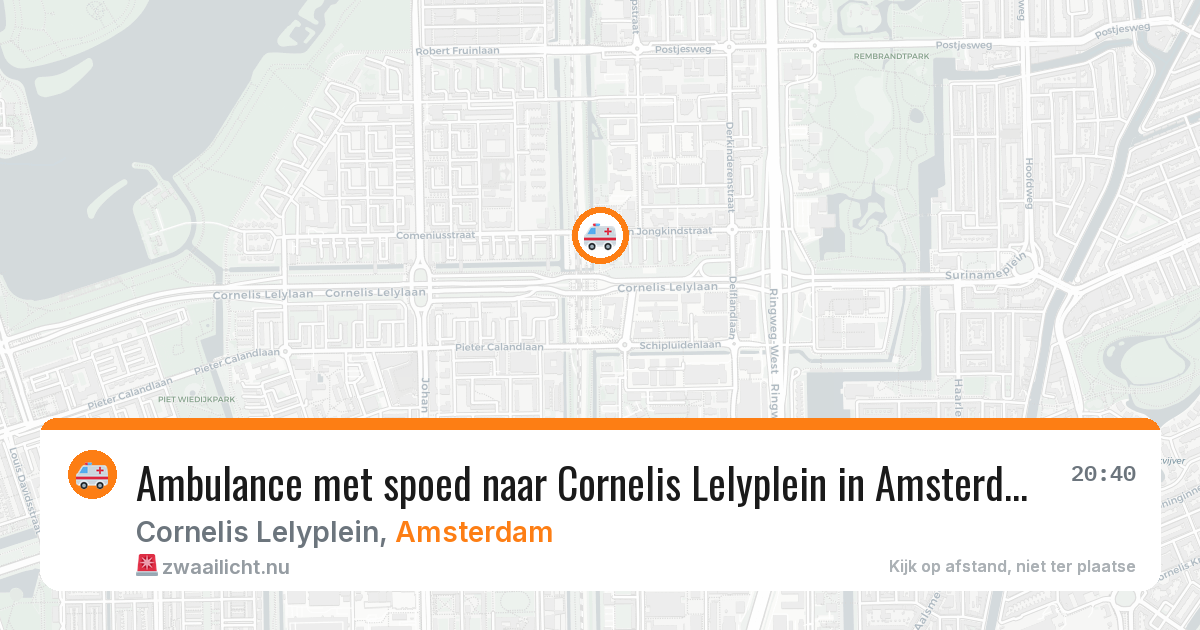 Ambulance met spoed naar Cornelis Lelyplein in Amsterdam — 27 mei 2026
