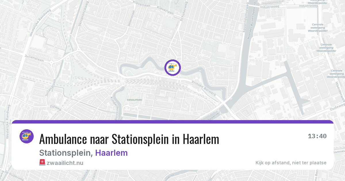 Ambulance naar Stationsplein in Haarlem — 22 jul 2026