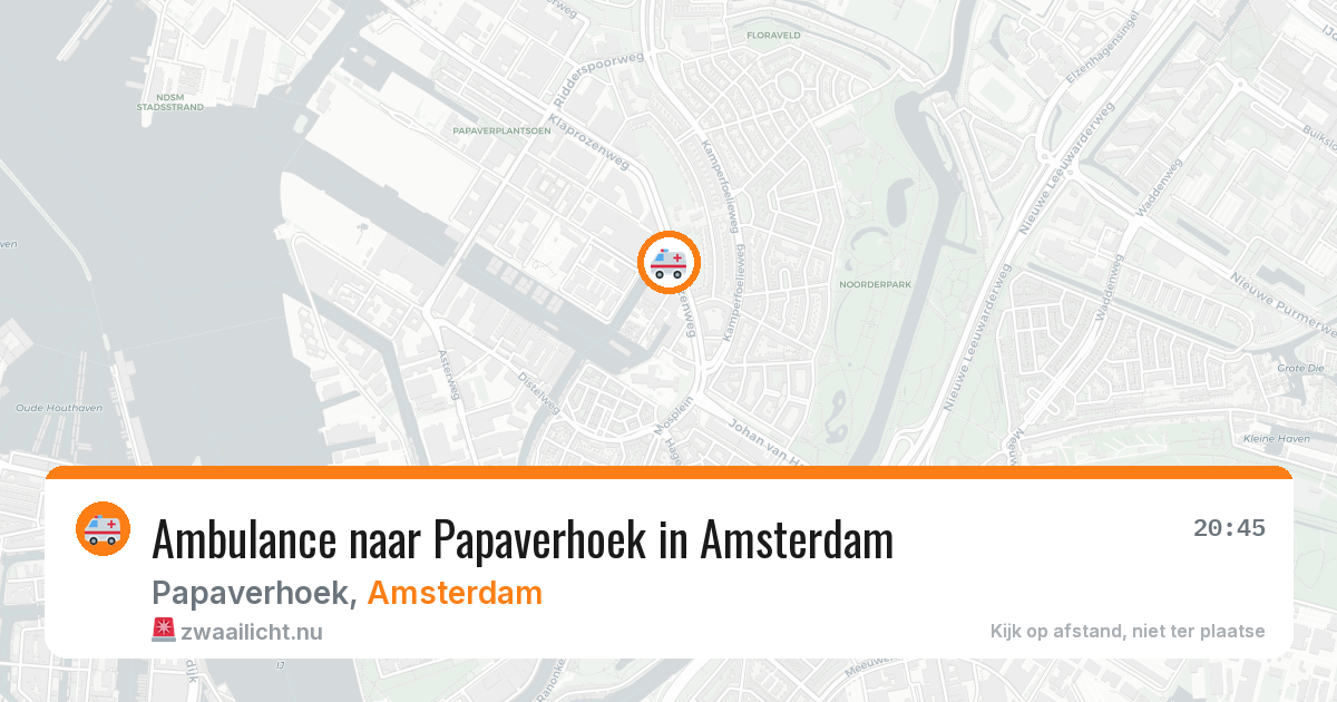 Ambulance naar Papaverhoek in Amsterdam — 14 mrt 2026
