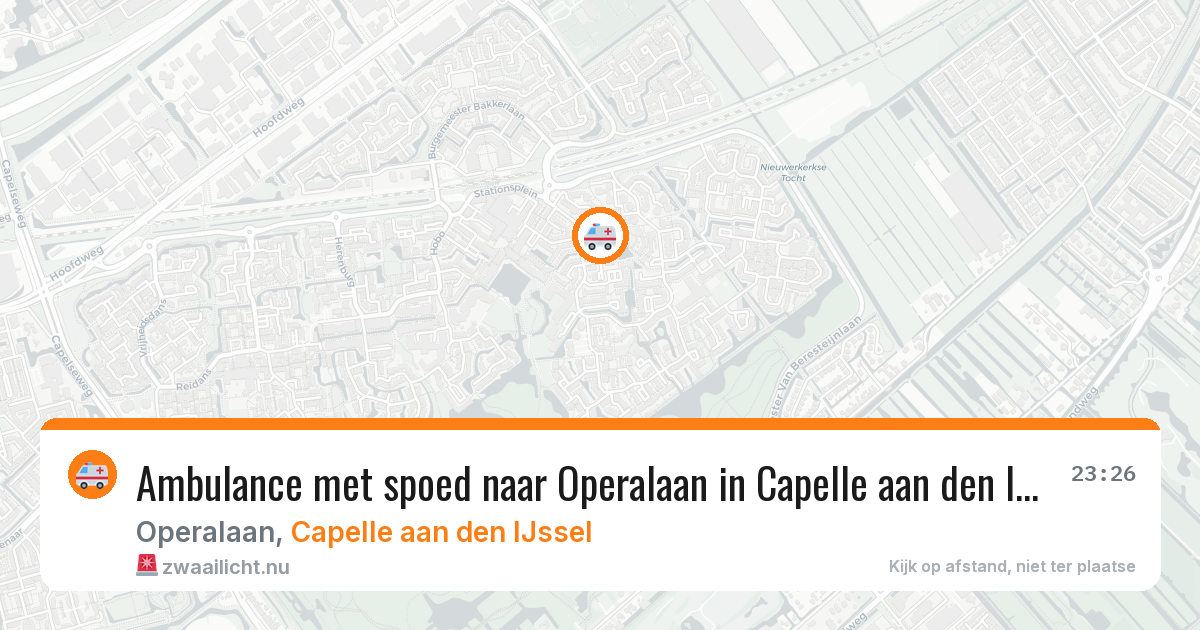 Ambulance met spoed naar Operalaan in Capelle aan den IJssel — 18 jul 2026