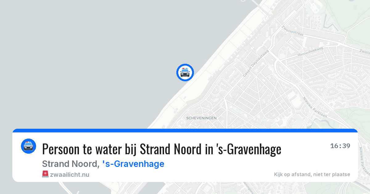 Persoon te water bij Strand Noord in 's-Gravenhage — 19 mrt 2026