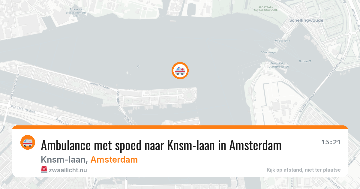 Ambulance met spoed naar Knsm-laan in Amsterdam — 22 mrt 2026