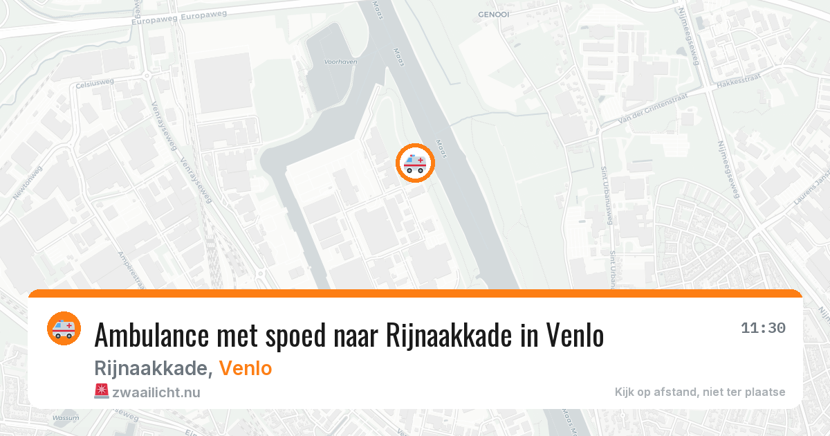 Ambulance met spoed naar Rijnaakkade in Venlo — 22 jul 2026