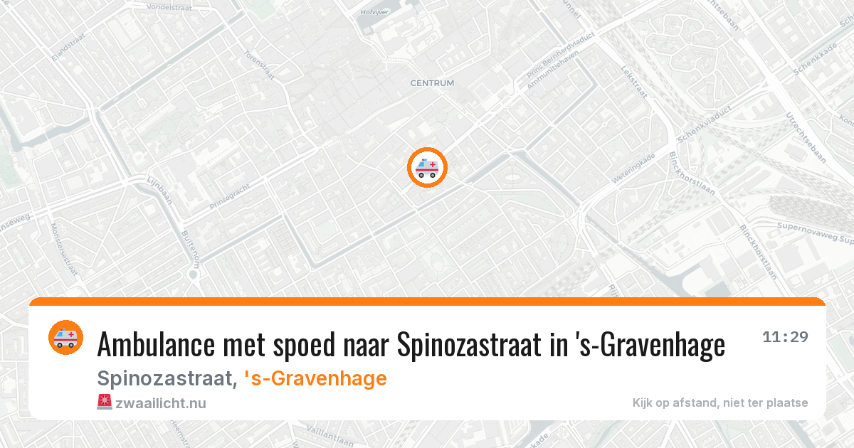 Ambulance met spoed naar Spinozastraat in 's-Gravenhage — 1 jun 2026