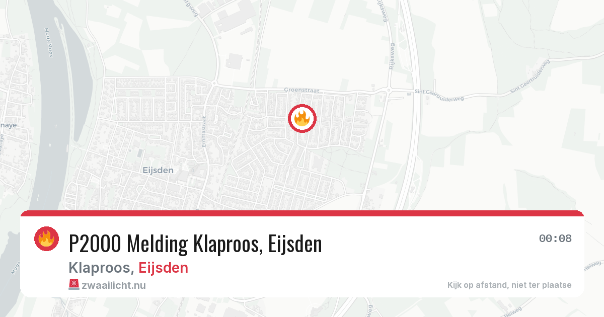 P2000 Melding Klaproos, Eijsden — 26 feb 2026
