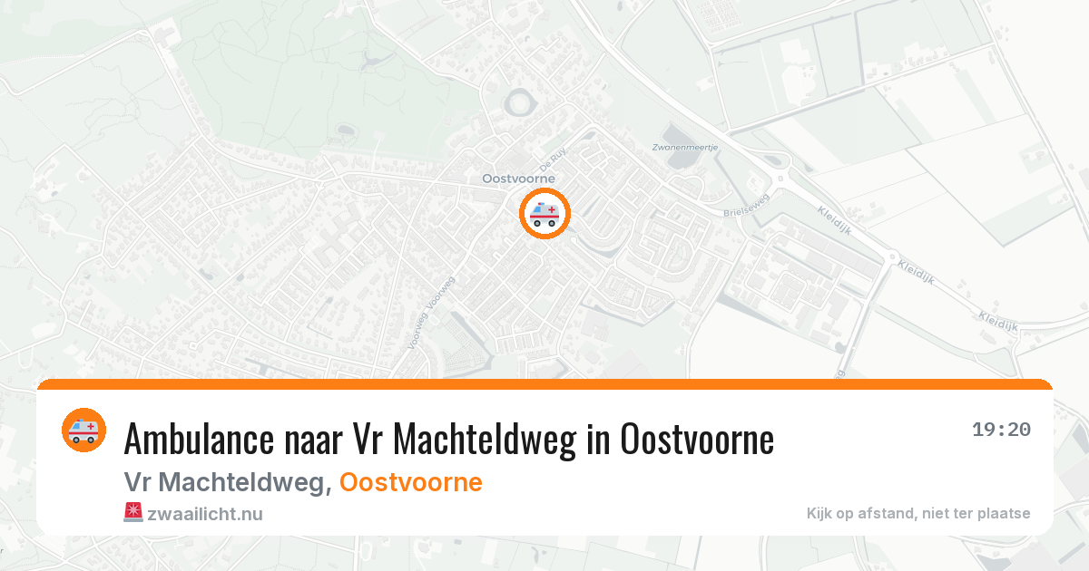 Ambulance naar Vr Machteldweg in Oostvoorne — 18 jul 2026