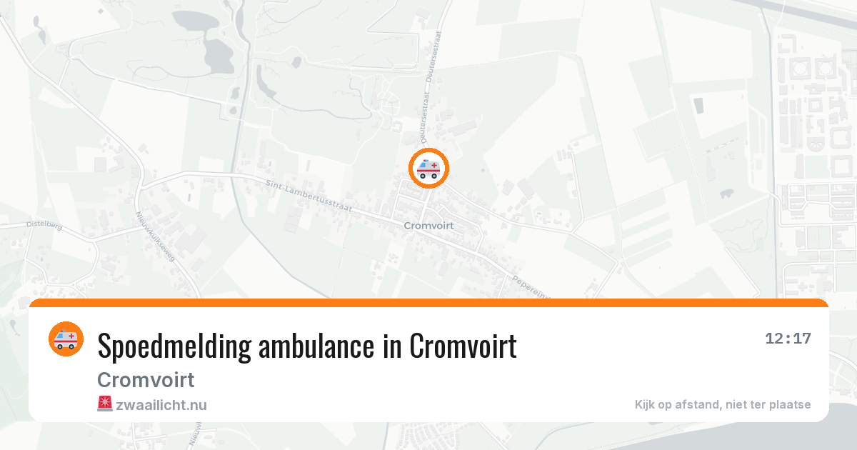 Spoedmelding ambulance in Cromvoirt — 13 mrt 2026