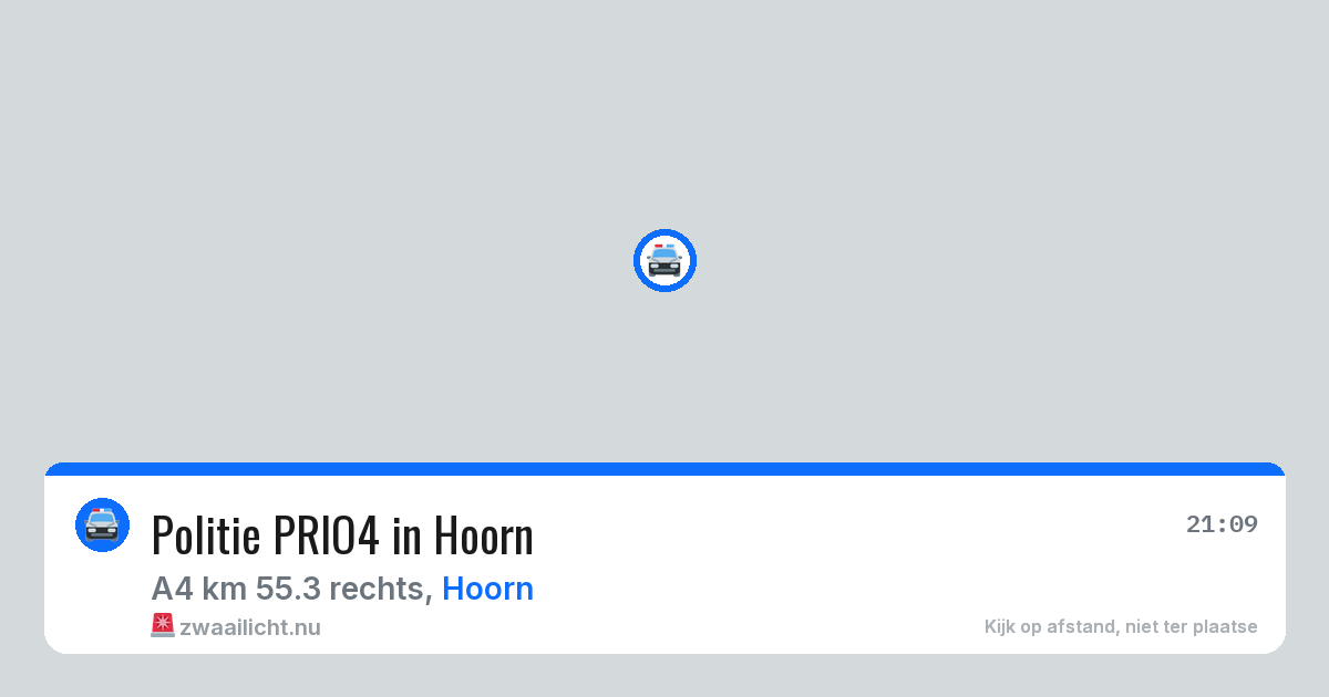Politie PRIO4 in Hoorn — 27 apr 2026 | 🚨 Zwaailicht.nu