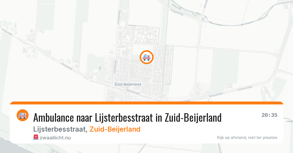 Ambulance naar Lijsterbesstraat in Zuid-Beijerland — 2 jun 2026