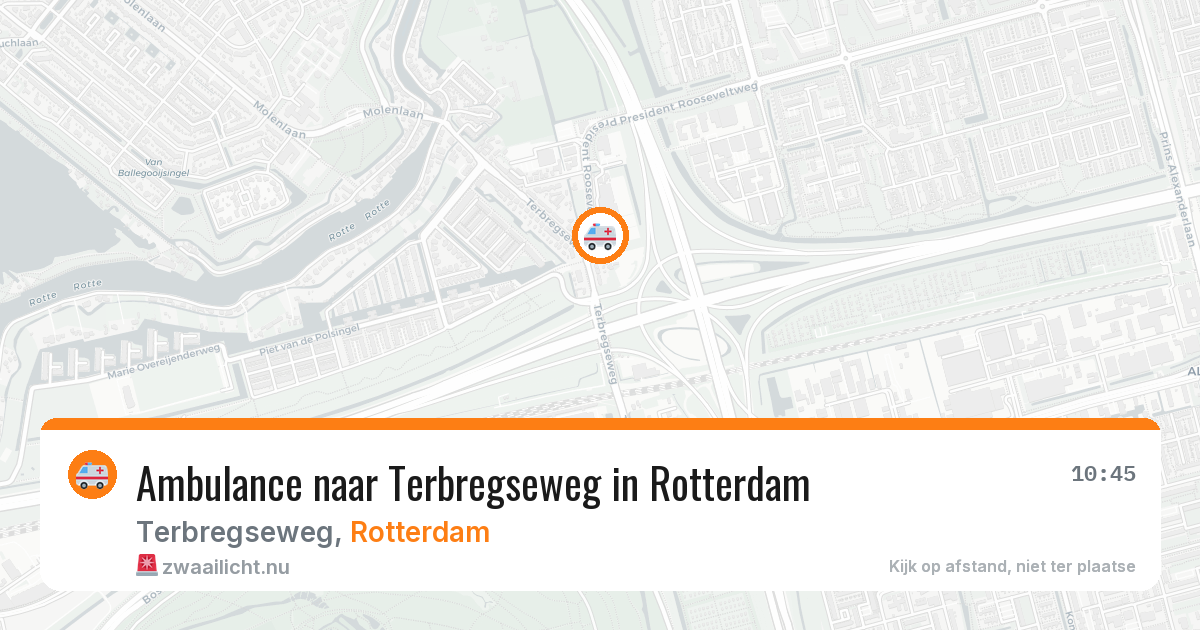 Ambulance naar Terbregseweg in Rotterdam — 22 mrt 2026