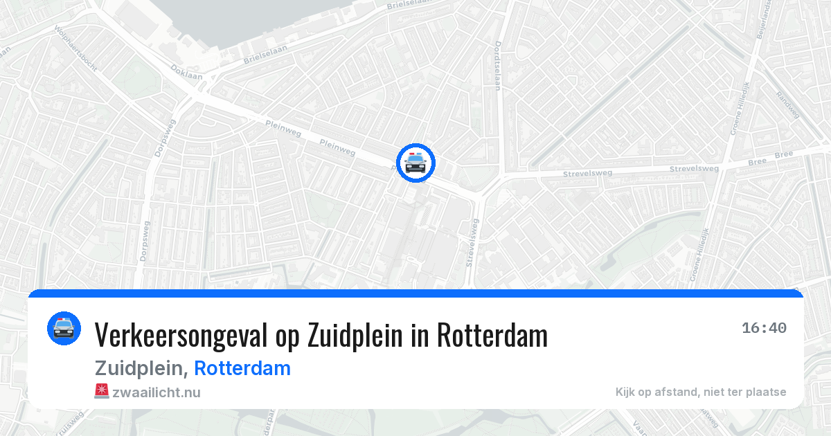 Verkeersongeval op Zuidplein in Rotterdam — 24 jul 2026