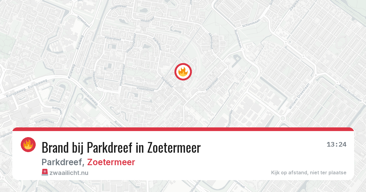 Brand bij Parkdreef in Zoetermeer — 21 mei 2026