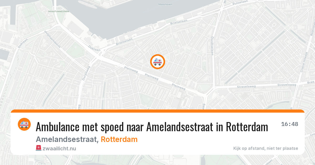 Ambulance met spoed naar Amelandsestraat in Rotterdam — 26 mei 2026