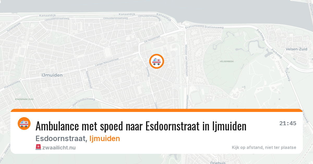 Ambulance met spoed naar Esdoornstraat in Ijmuiden — 16 feb 2026