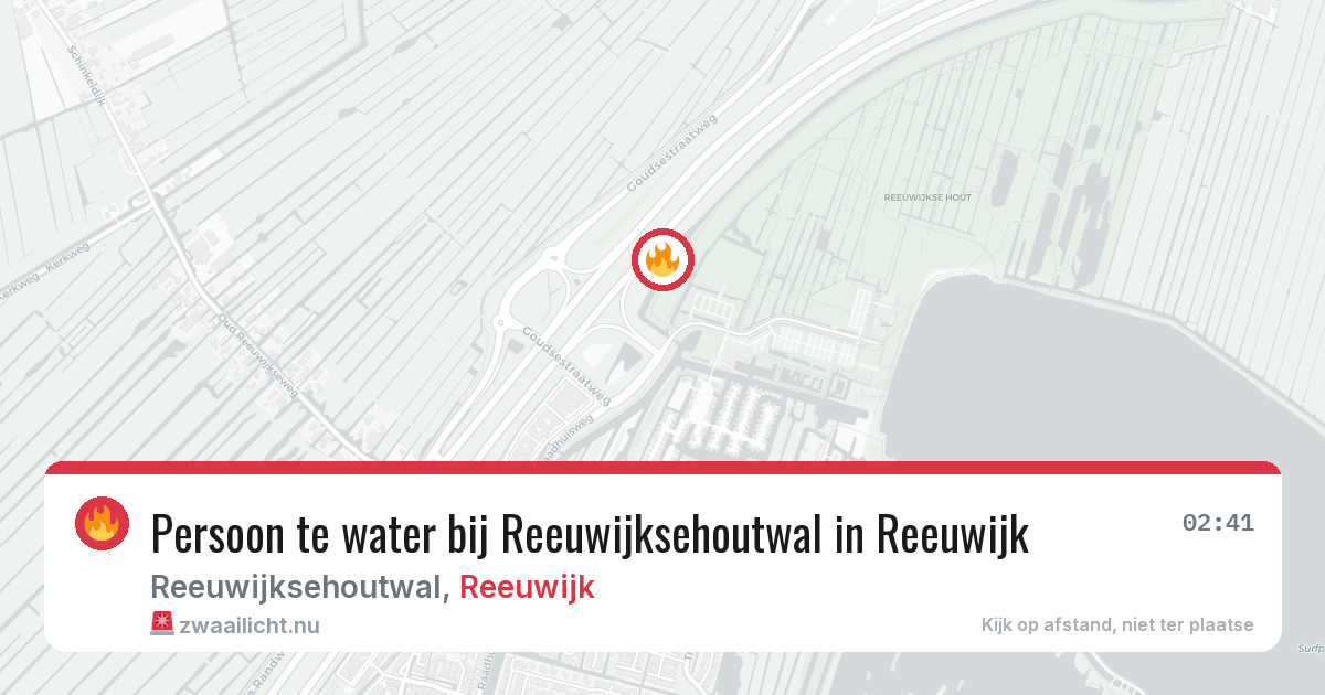 Persoon te water bij Reeuwijksehoutwal in Reeuwijk — 31 mrt 2026