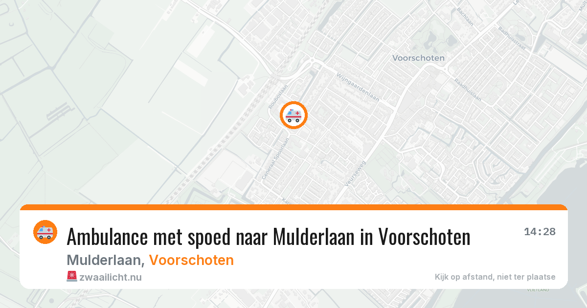 Ambulance met spoed naar Mulderlaan in Voorschoten — 16 jul 2026