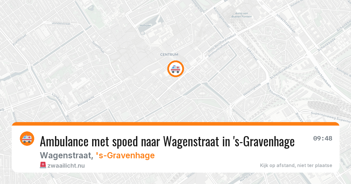 Ambulance met spoed naar Wagenstraat in 's-Gravenhage — 14 jul 2026