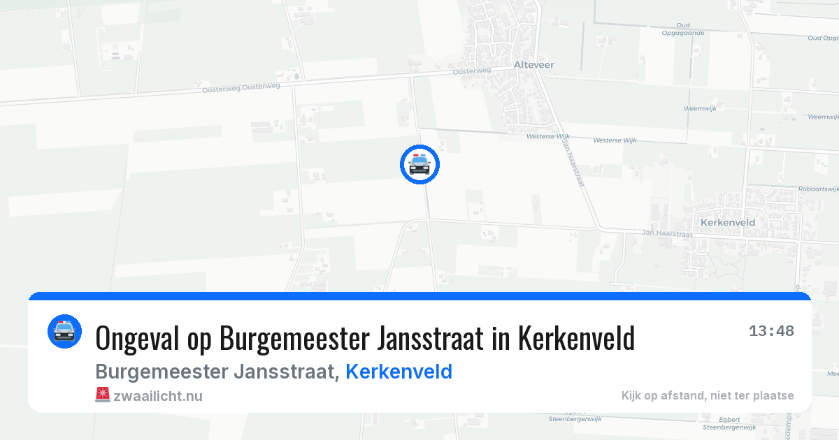 Ongeval op Burgemeester Jansstraat in Kerkenveld — 8 mei 2026
