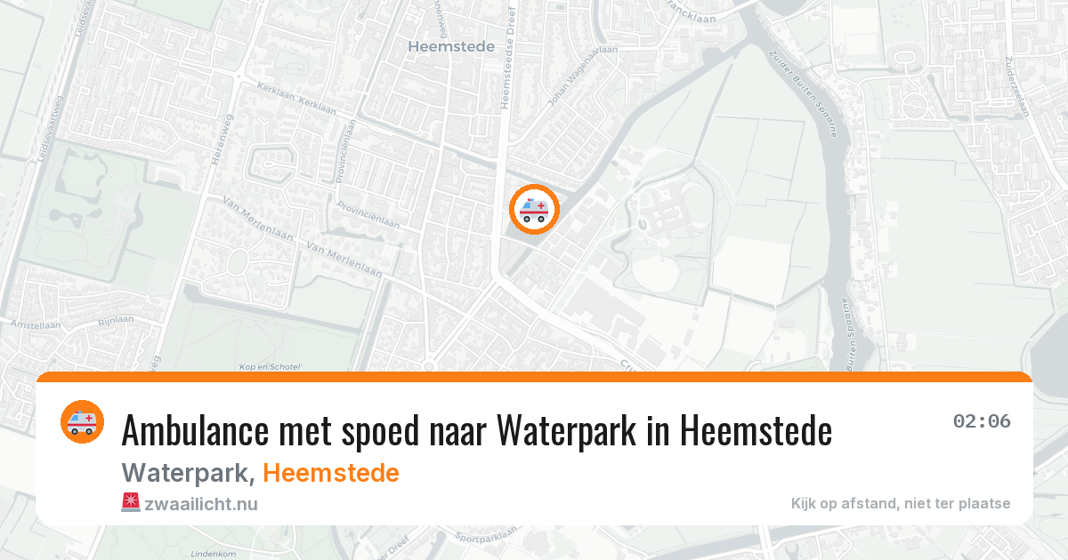 Ambulance met spoed naar Waterpark in Heemstede — 17 mrt 2026