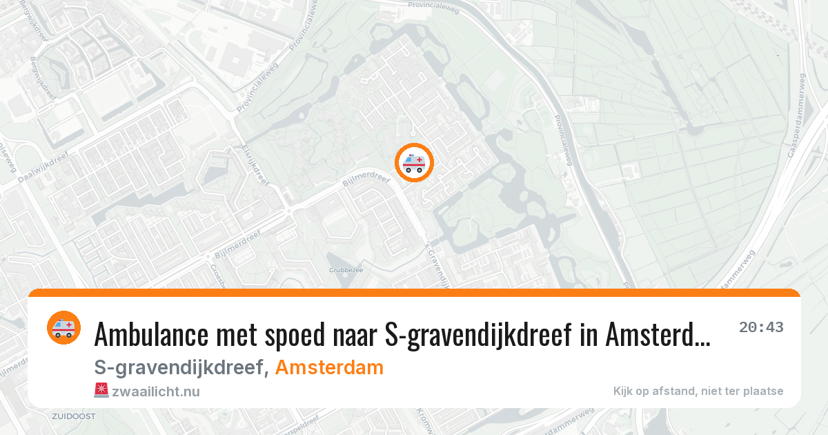 Ambulance met spoed naar S-gravendijkdreef in Amsterdam — 27 mei 2026