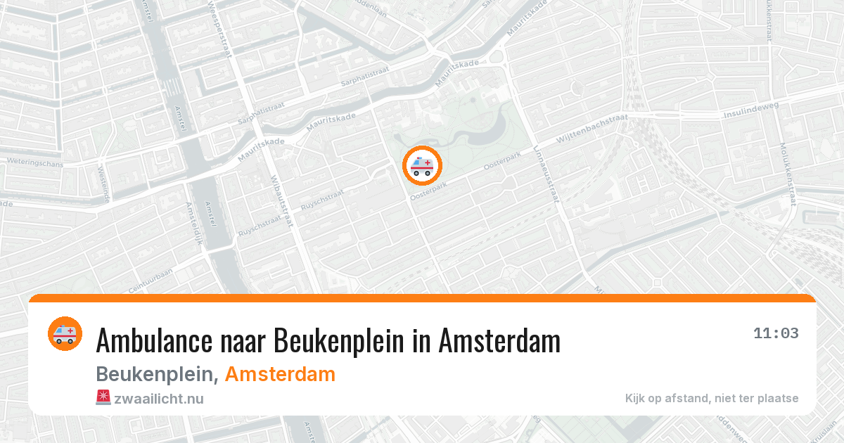 Ambulance naar Beukenplein in Amsterdam — 14 jul 2026