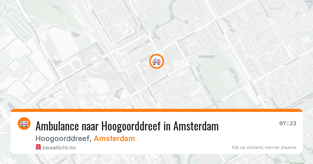 Ambulance naar Hoogoorddreef in Amsterdam — 31 mei 2026