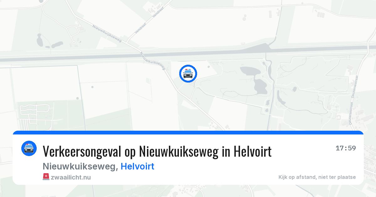 Verkeersongeval op Nieuwkuikseweg in Helvoirt — 17 jul 2026