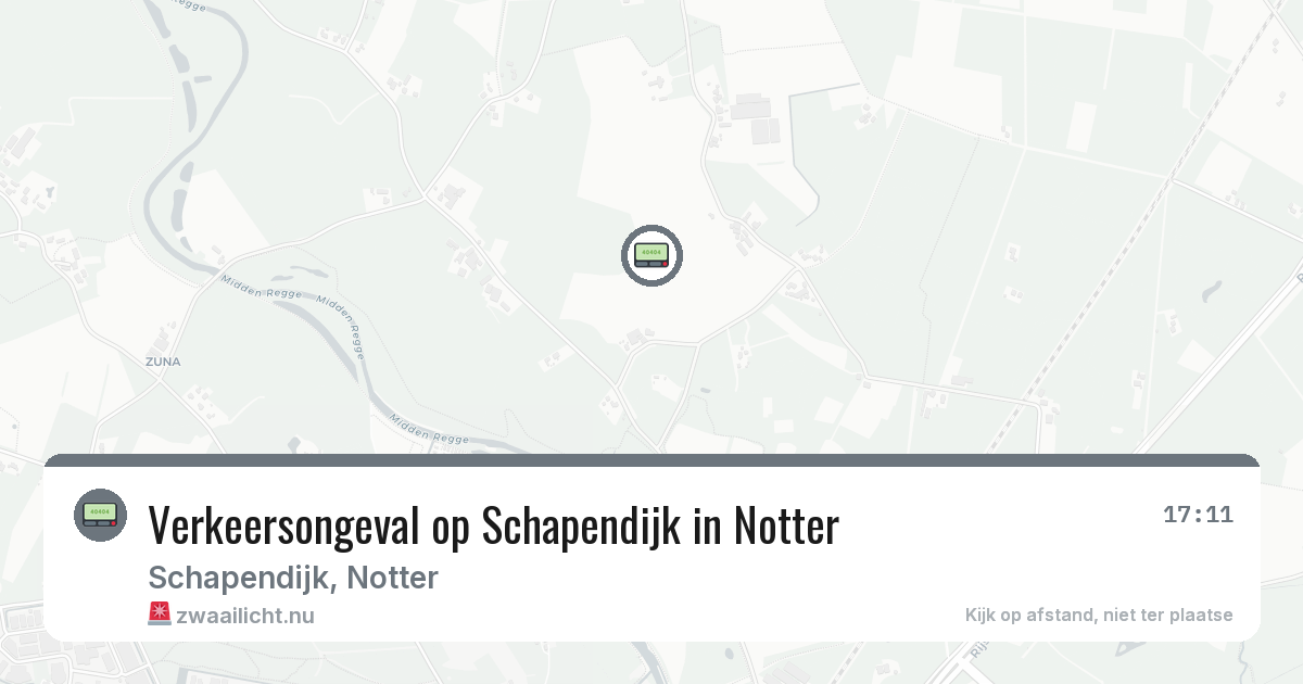 Verkeersongeval op Schapendijk in Notter — 2 mrt 2026