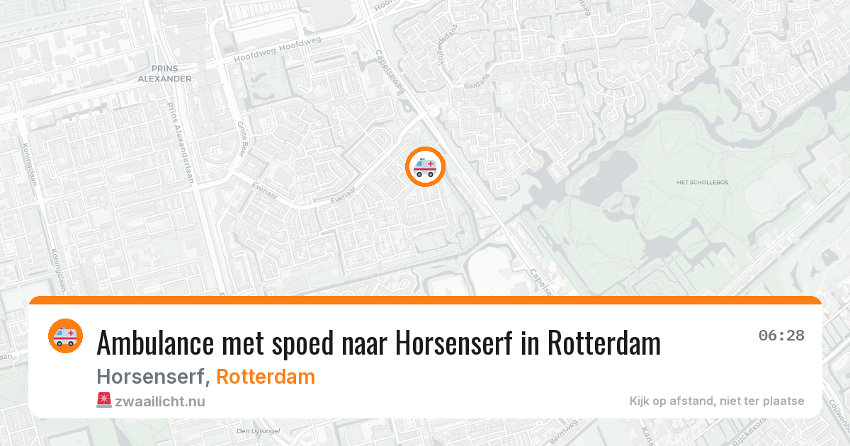 Ambulance met spoed naar Horsenserf in Rotterdam — 4 jun 2026
