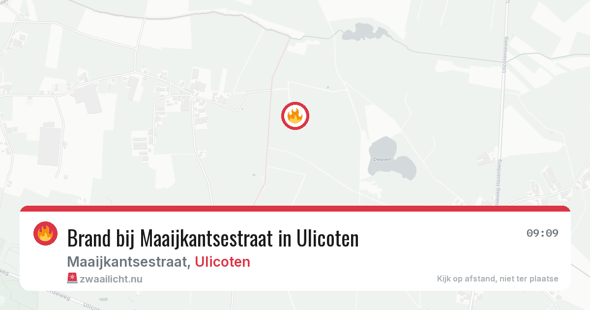 Brand bij Maaijkantsestraat in Ulicoten — 7 apr 2026
