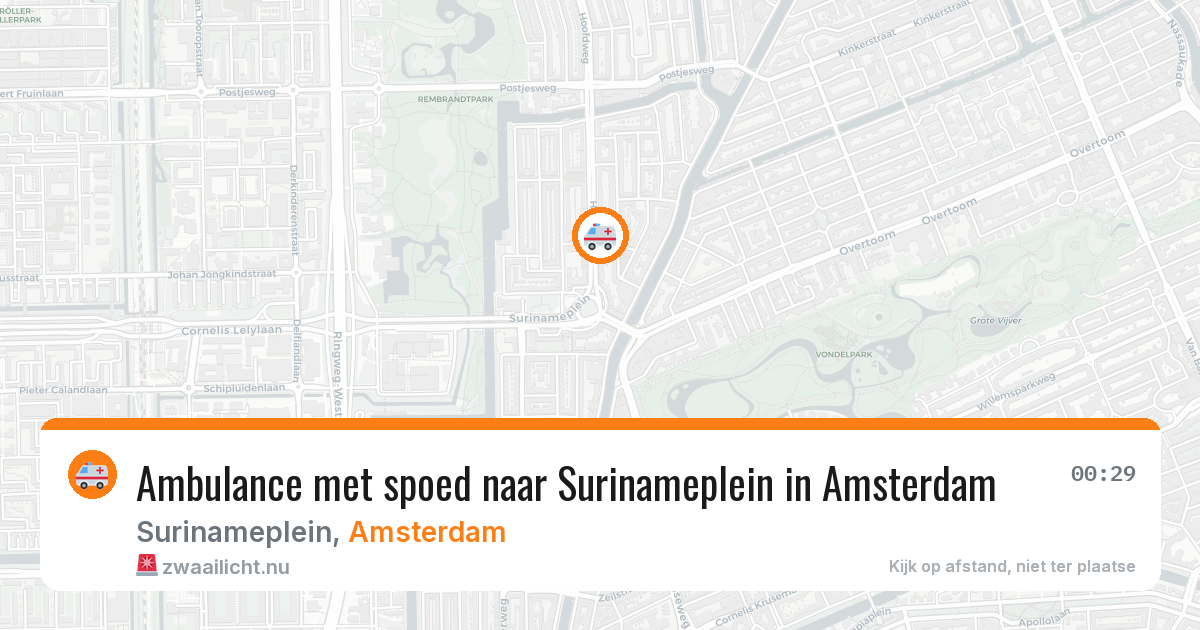Ambulance met spoed naar Surinameplein in Amsterdam — 10 jul 2026