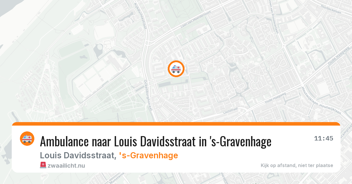Ambulance naar Louis Davidsstraat in 's-Gravenhage — 17 apr 2026