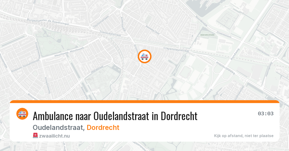 Ambulance naar Oudelandstraat in Dordrecht — 23 mei 2026